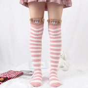Calcetines Altos de Rodilla Suaves Estilo Kawaii - Tienda Kawaii