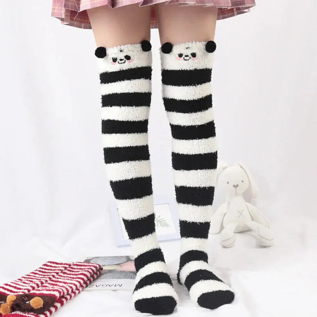 Calcetines Altos de Rodilla Suaves Estilo Kawaii - Tienda Kawaii