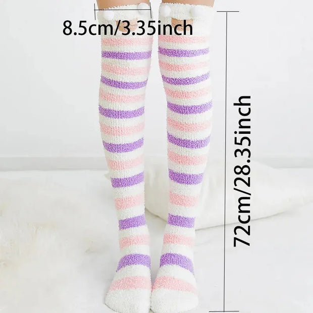 Calcetines Altos de Rodilla Suaves Estilo Kawaii - Tienda Kawaii
