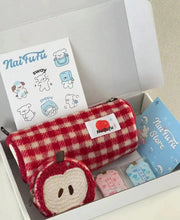 Estuche Kawaii Bordado De Manzanas Para Bolígrafos Y Monedas - Tienda Kawaii