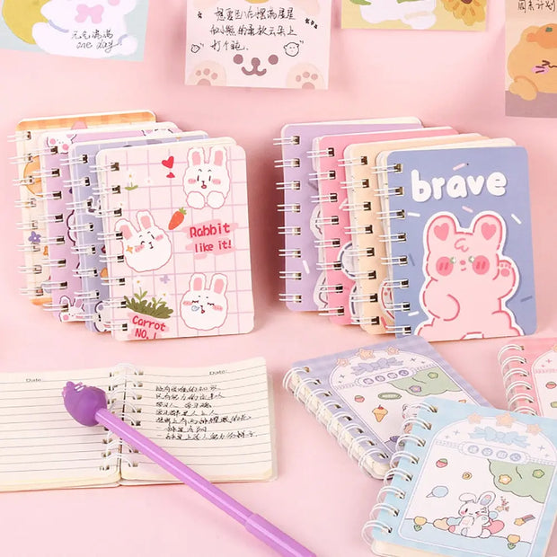 Cuaderno Mini Kawaii Conejo 80 Hojas Color Aleatorio - Tienda Kawaii