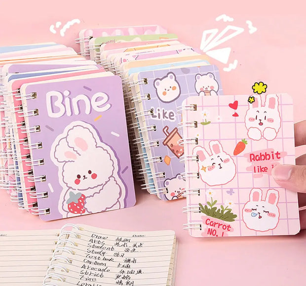 Cuaderno Mini Kawaii Conejo 80 Hojas Color Aleatorio - Tienda Kawaii