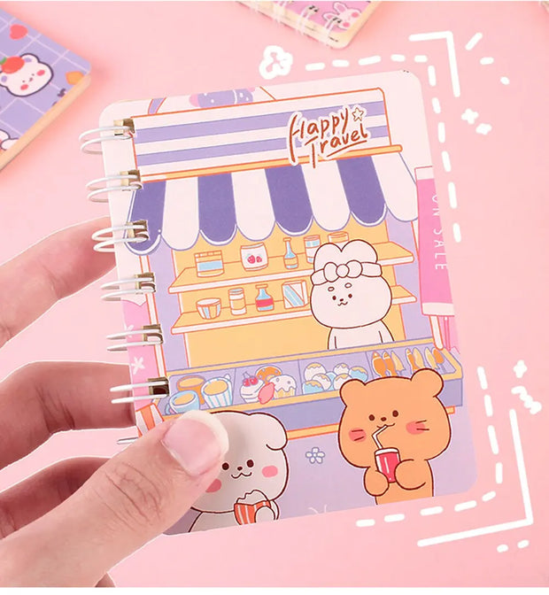 Cuaderno Mini Kawaii Conejo 80 Hojas Color Aleatorio - Tienda Kawaii