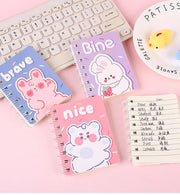 Cuaderno Mini Kawaii Conejo 80 Hojas Color Aleatorio - Tienda Kawaii