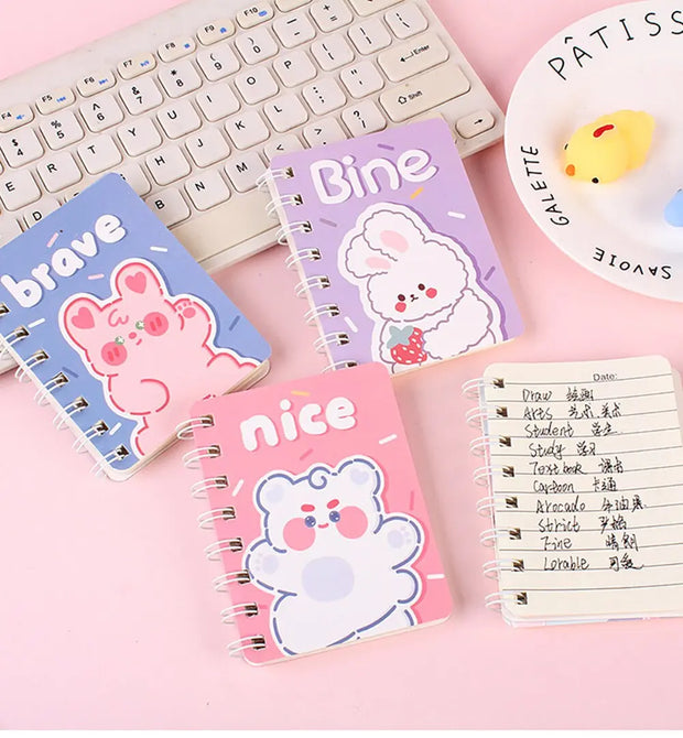 Cuaderno Mini Kawaii Conejo 80 Hojas Color Aleatorio - Tienda Kawaii