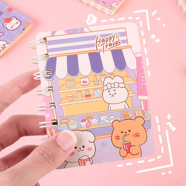 Cuaderno Mini Kawaii Conejo 80 Hojas Color Aleatorio - Tienda Kawaii