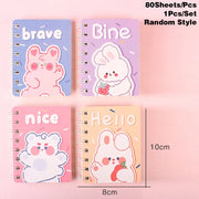 Cuaderno Mini Kawaii Conejo 80 Hojas Color Aleatorio - Tienda Kawaii