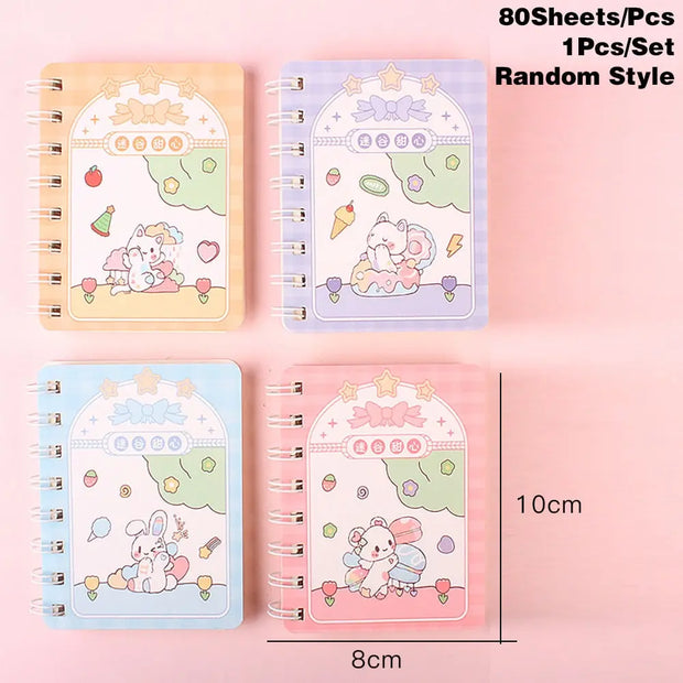 Cuaderno Mini Kawaii Conejo 80 Hojas Color Aleatorio - Tienda Kawaii