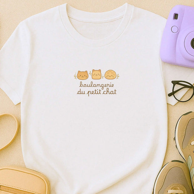 Camiseta Kawaii De Algodón 100% Con Gato Pan - Tienda Kawaii