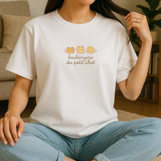 Camiseta Kawaii De Algodón 100% Con Gato Pan - Tienda Kawaii