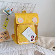 Mochila Kawaii con Orejas de Gato y Huella Pastel - Tienda Kawaii