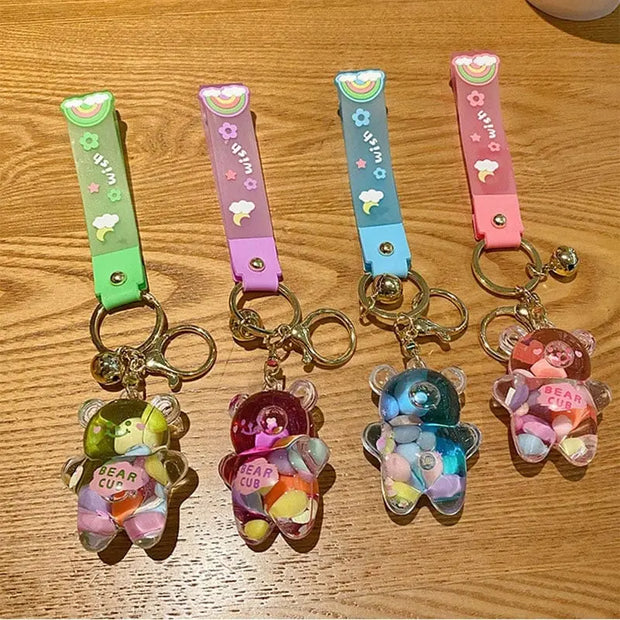 Llavero Kawaii De Oso Regordete Quicksand - Tienda Kawaii