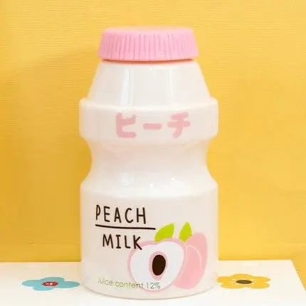 Botella De Agua Kawaii Con Diseño De Leche Afrutada - Tienda Kawaii