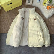 Chaqueta Acolchada Oso Kawaii Invierno Ajustable - Tienda Kawaii