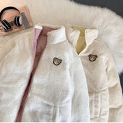 Chaqueta Acolchada Oso Kawaii Invierno Ajustable - Tienda Kawaii