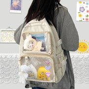 Mochila Transparente Kawaii De Gran Capacidad Para Escuela - Tienda Kawaii