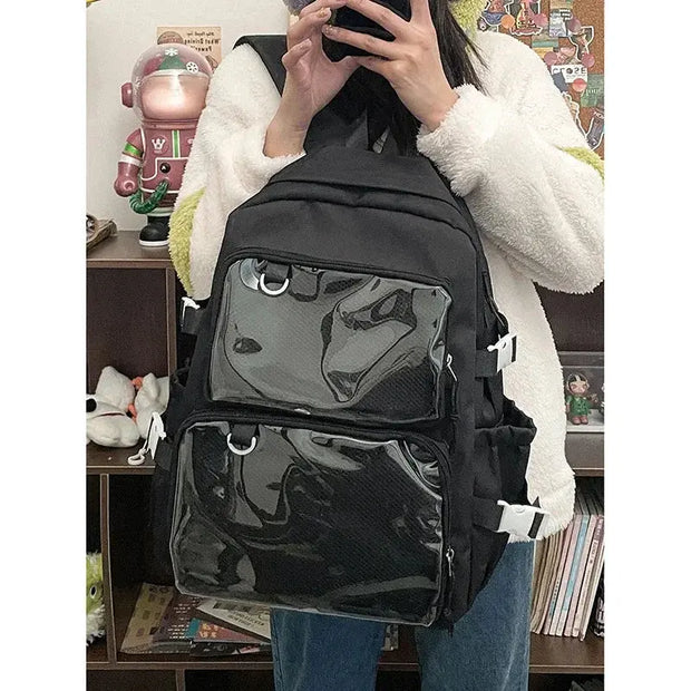 Mochila Transparente Kawaii De Gran Capacidad Para Escuela - Tienda Kawaii