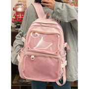 Mochila Transparente Kawaii De Gran Capacidad Para Escuela - Tienda Kawaii