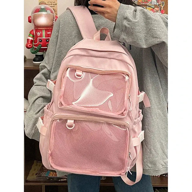 Mochila Transparente Kawaii De Gran Capacidad Para Escuela - Tienda Kawaii
