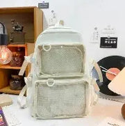 Mochila Transparente Kawaii De Gran Capacidad Para Escuela - Tienda Kawaii