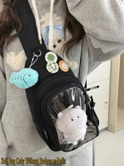 Mochila Kawaii con Ventana Transparente Estilo Japonés - Tienda Kawaii