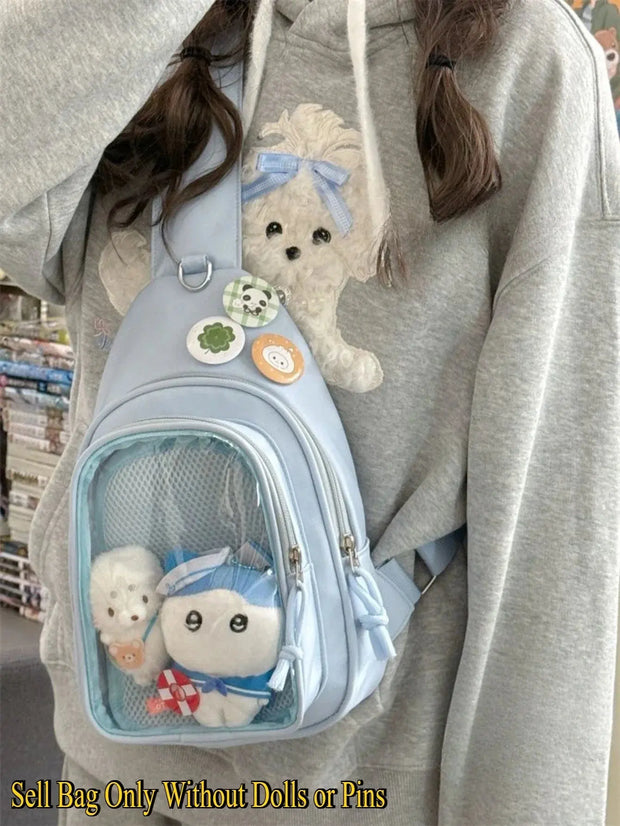 Mochila Kawaii con Ventana Transparente Estilo Japonés - Tienda Kawaii