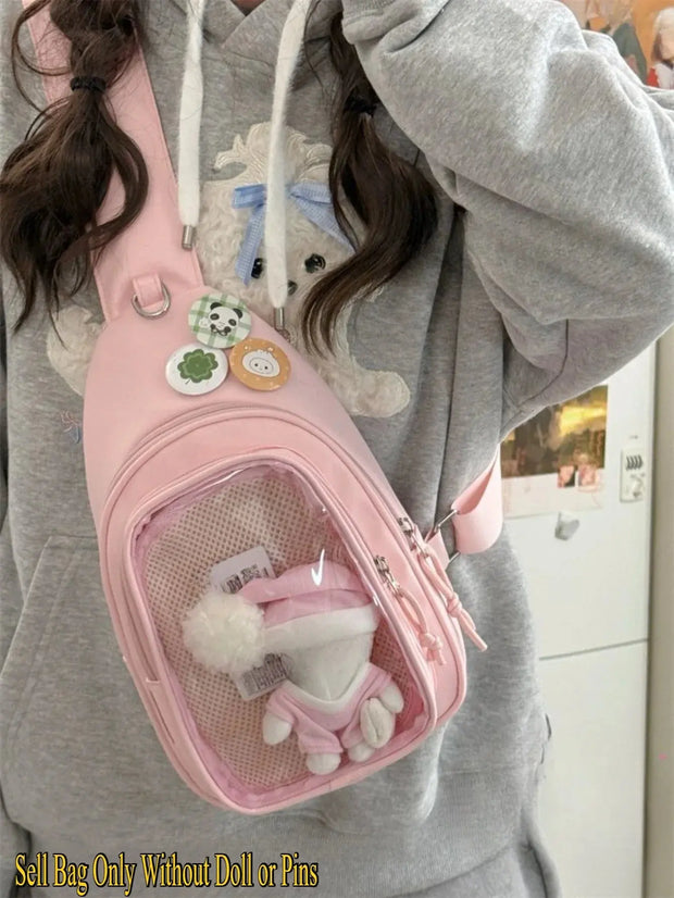 Mochila Kawaii con Ventana Transparente Estilo Japonés - Tienda Kawaii