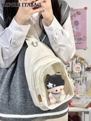 Mochila Kawaii con Ventana Transparente Estilo Japonés - Tienda Kawaii