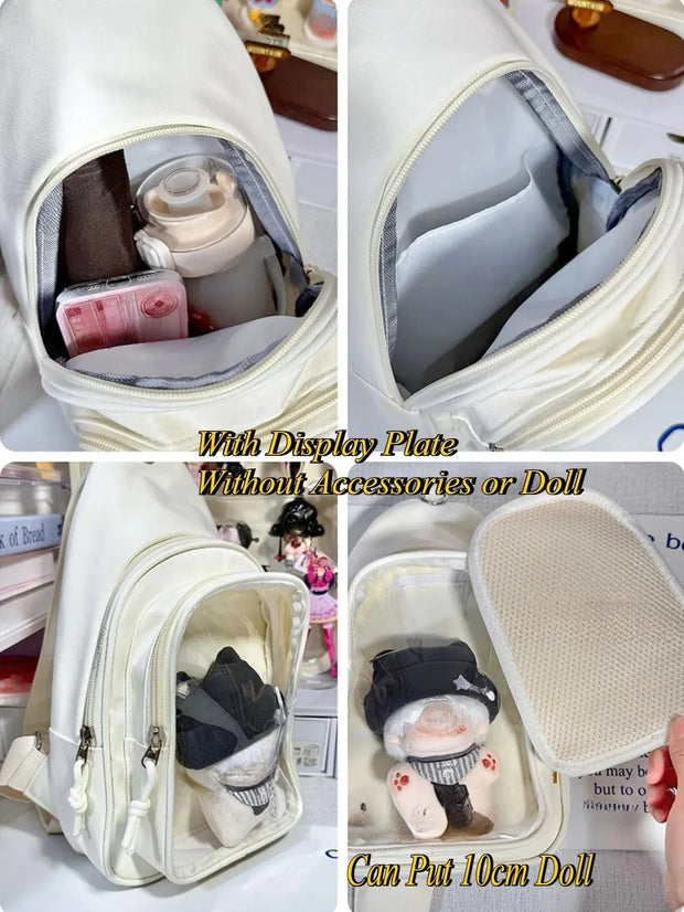 Mochila Kawaii con Ventana Transparente Estilo Japonés - Tienda Kawaii