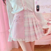 Falda Kawaii Con Estampado Sakura - Tienda Kawaii