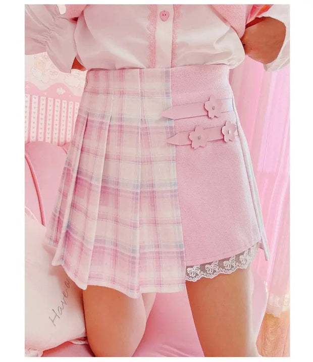 Falda Kawaii Con Estampado Sakura - Tienda Kawaii