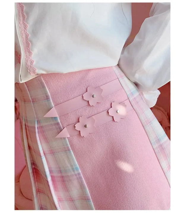 Falda Kawaii Con Estampado Sakura - Tienda Kawaii