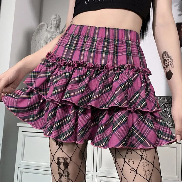 Falda Kawaii Estilo College Rosa Aesthetic - Tienda Kawaii