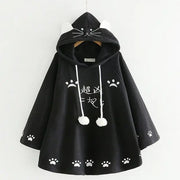 Poncho Con Capucha Orejas De Gato - Tienda Kawaii