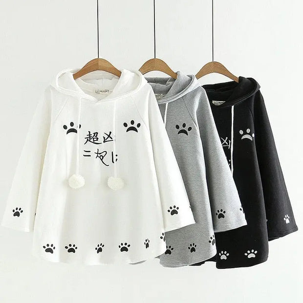 Poncho Con Capucha Orejas De Gato - Tienda Kawaii
