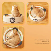 Cama Redonda Para Gatos Trenzada Kitty Cute - Tienda Kawaii