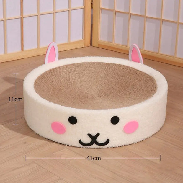 Cama Redonda Para Gatos Trenzada Kitty Cute - Tienda Kawaii