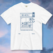 Camiseta Gráfica Unisex KONBINI De Algodón Japonés - Tienda Kawaii