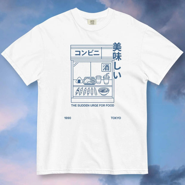 Camiseta Gráfica Unisex KONBINI De Algodón Japonés - Tienda Kawaii