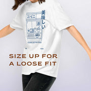 Camiseta Gráfica Unisex KONBINI De Algodón Japonés - Tienda Kawaii
