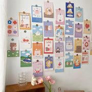Set De Postales Kawaii Coreanas De Oso Y Conejo - Tienda Kawaii