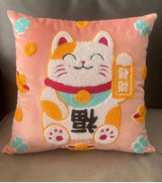 Cojín De Peluche Manekineko Suave Para Buena Suerte - Tienda Kawaii