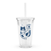 Botella Térmica Doble Capa Nyangheayo Coreana Con Pajita - Tienda Kawaii