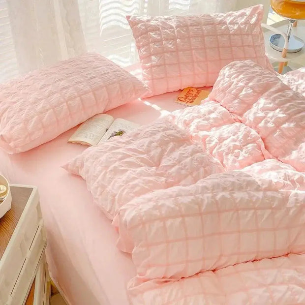 Juego De Ropa De Cama Coreana Estilo Pastel Suave - Tienda Kawaii