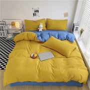 Juego De Funda Nórdica Coreana Algodón Lavado Pastel - Tienda Kawaii