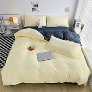 Juego De Funda Nórdica Coreana Algodón Lavado Pastel - Tienda Kawaii