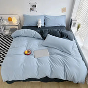 Juego De Funda Nórdica Coreana Algodón Lavado Pastel - Tienda Kawaii