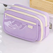 Estuche Grande con Cremallera Color Rosa Pastel - Tienda Kawaii