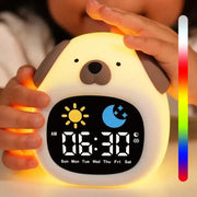 Reloj Despertador para Niños con Luz Nocturna en Forma de Perrito - Tienda Kawaii
