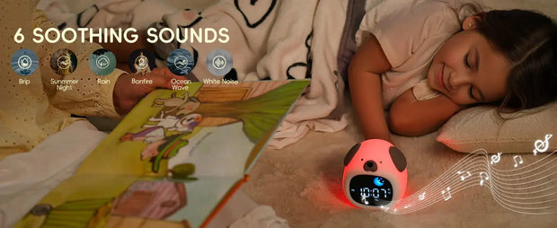 Reloj Despertador para Niños con Luz Nocturna en Forma de Perrito - Tienda Kawaii